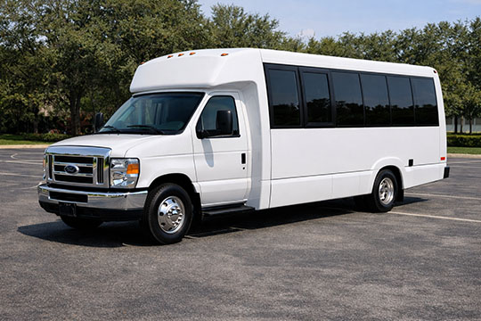 18-passenger minibus available for charter in Dallas, TX